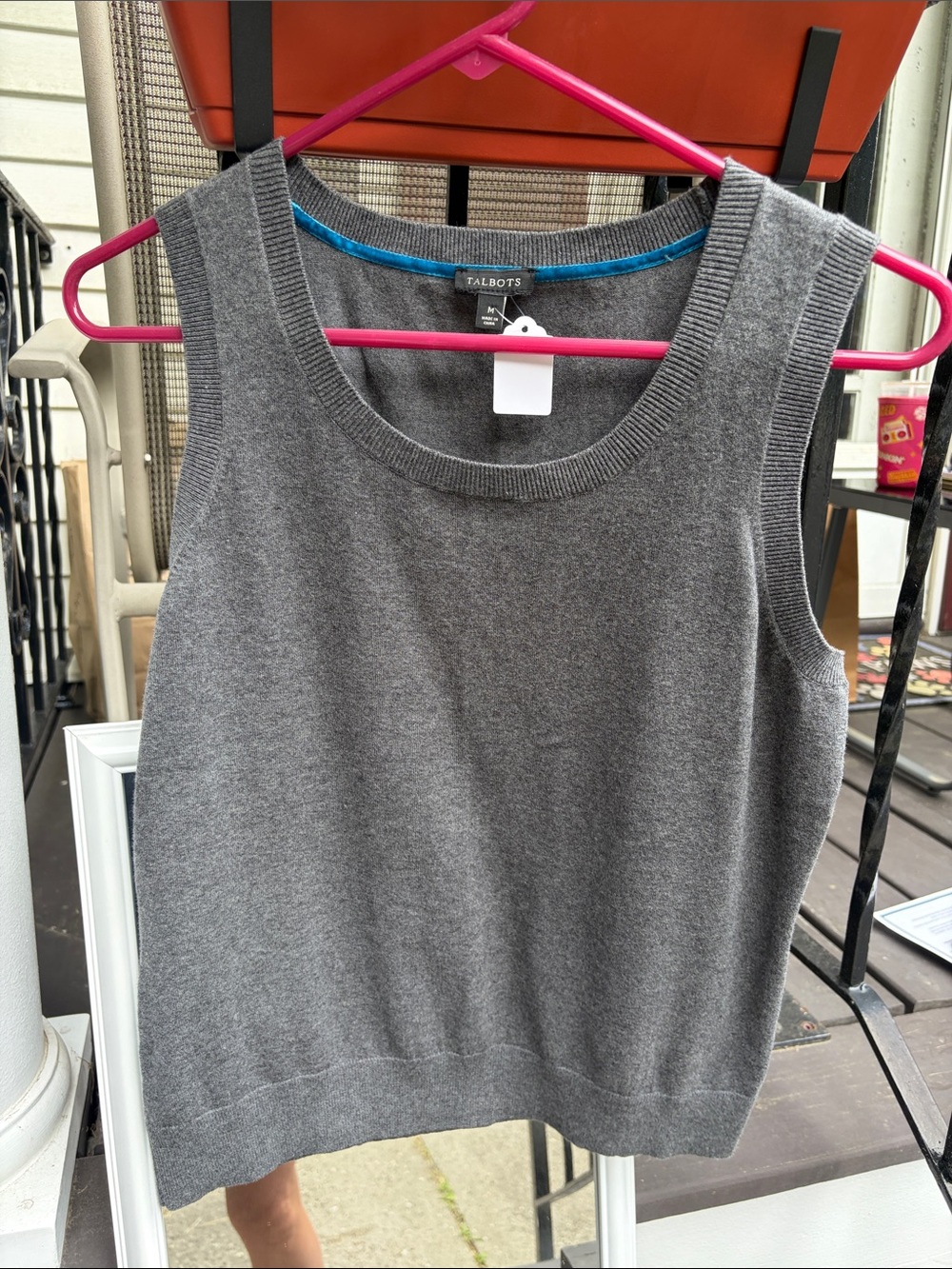 Talbots Gray Sleeveless Knit Tank Top